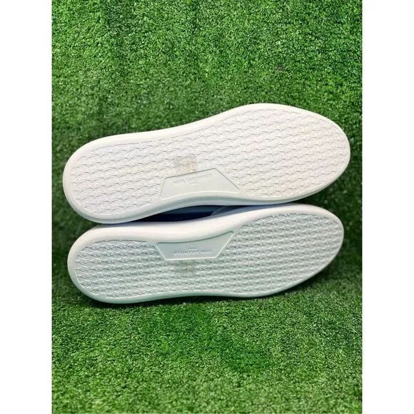 Karl Lagerfeld Leather Casual Shoes Men's Size 13M White/ Blue Low Top Sneaker
