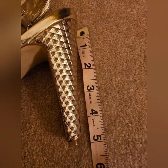 Karl Lagerfeld gold sandals