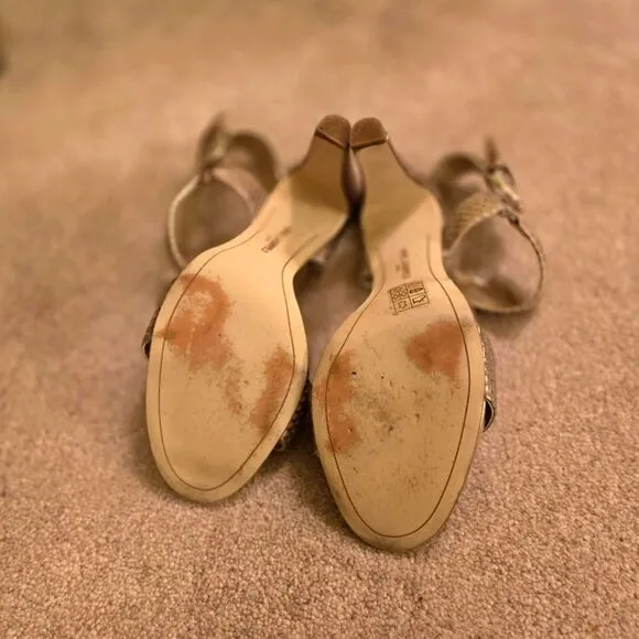 Karl Lagerfeld gold sandals
