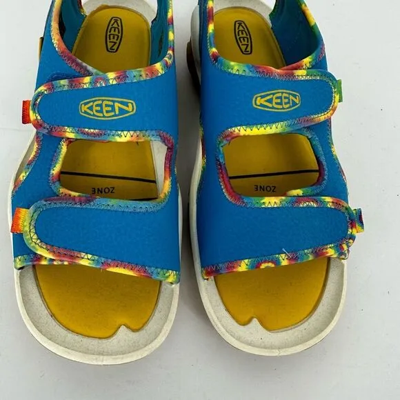 KEEN Knotch Creek Blue Tiedye Hook N Loop Sandals 1025650 Big Kids Size 5