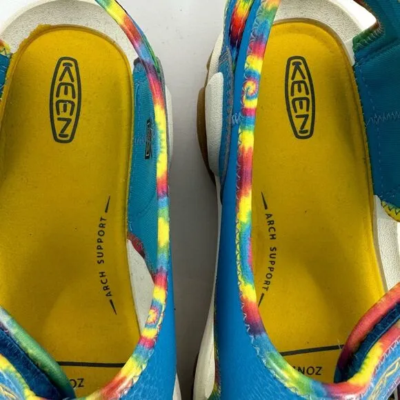 KEEN Knotch Creek Blue Tiedye Hook N Loop Sandals 1025650 Big Kids Size 5