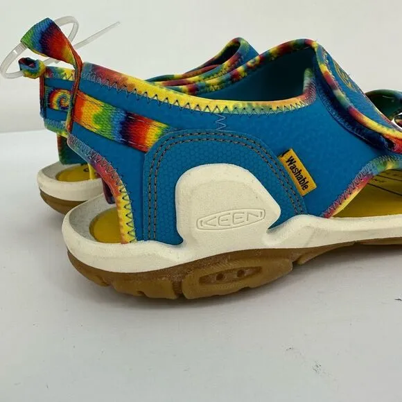 KEEN Knotch Creek Blue Tiedye Hook N Loop Sandals 1025650 Big Kids Size 5