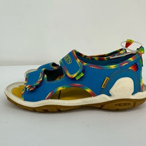 KEEN Knotch Creek Blue Tiedye Hook N Loop Sandals 1025650 Big Kids Size 5