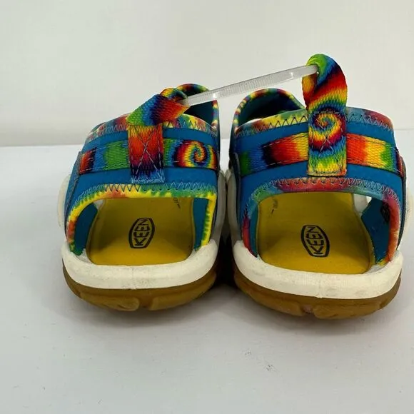 KEEN Knotch Creek Blue Tiedye Hook N Loop Sandals 1025650 Big Kids Size 5