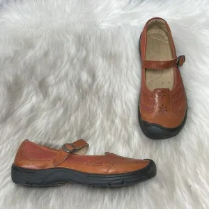 Keen Tan Leather Mary Jane Walking Shoes Sz 7.5