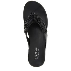 Kenneth Cole Reaction Women's Black Glam A Thon Sandals Size 5.5 NWT/In Box
