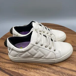 Kurt Geiger London Ludo Shoes Women Size 6.5 / 3.5 / 36.5 White Quilted Sneakers