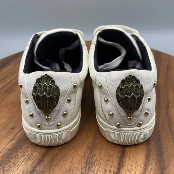 Kurt Geiger London Ludo Shoes Women Size 6.5 / 3.5 / 36.5 White Quilted Sneakers