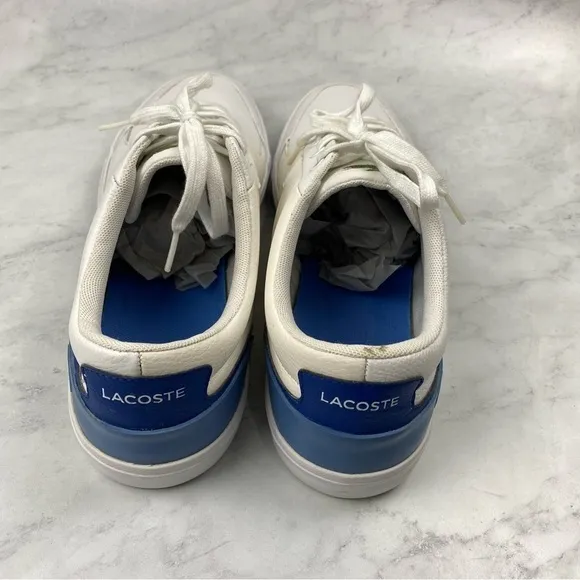 Lacoste: Men's Lace Up Sporty Casual White Tennis Shoes Sneakers Preppy Size 12