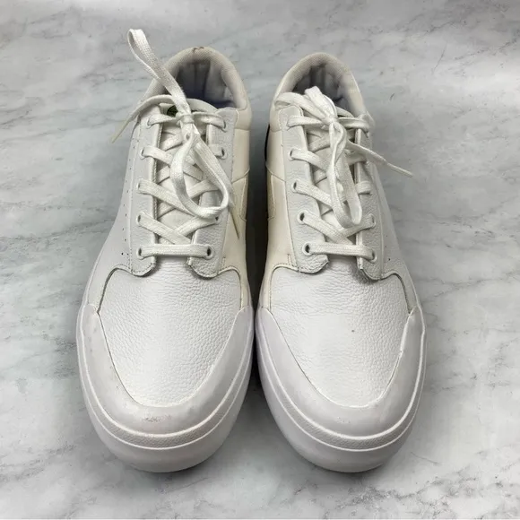 Lacoste: Men's Lace Up Sporty Casual White Tennis Shoes Sneakers Preppy Size 12