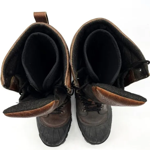 Lacrosse Mens Size-9 Thinsulate Leather Winter Leather Upper Lace-Up Snow Boots