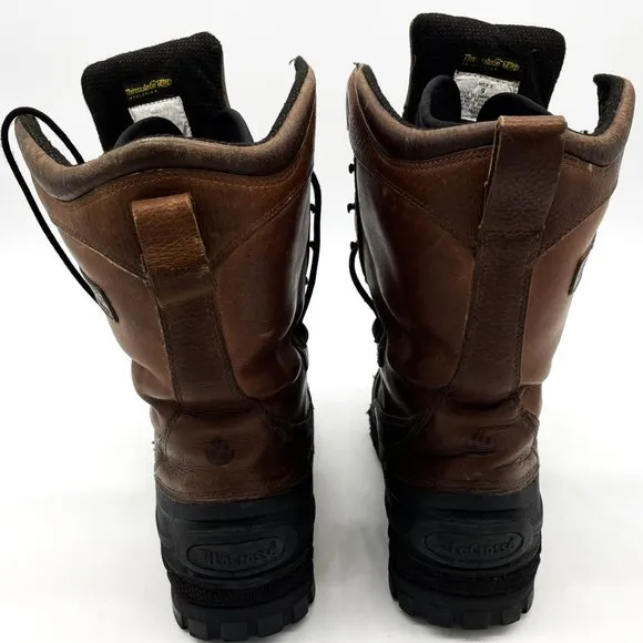 Lacrosse Mens Size-9 Thinsulate Leather Winter Leather Upper Lace-Up Snow Boots