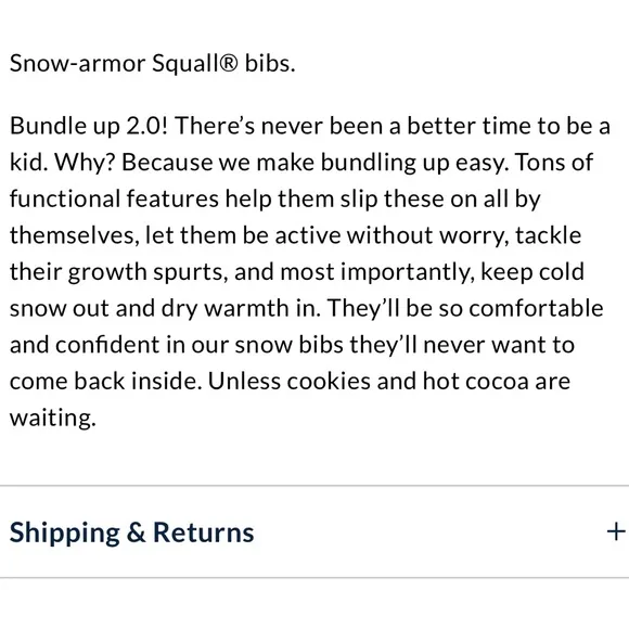 Lands’ End Squall Grow-A-Longs Snow Pants