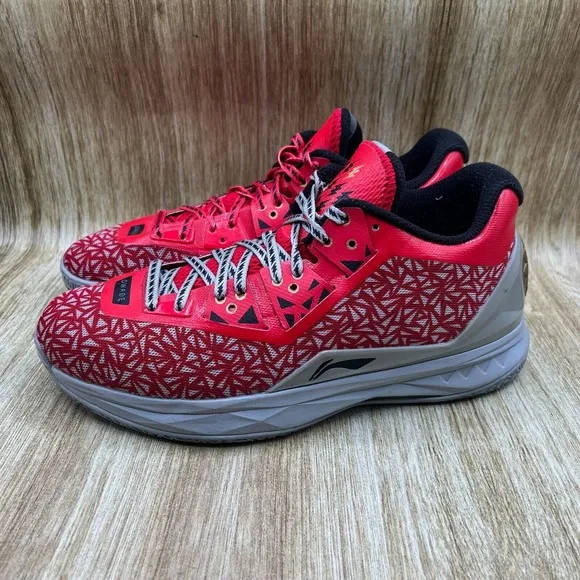 Li-Ning Way of Wade 4 Lucky 13 Men's Size 13 Red Basketball Shoes Low Sneakers