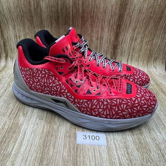 Li-Ning Way of Wade 4 Lucky 13 Men's Size 13 Red Basketball Shoes Low Sneakers
