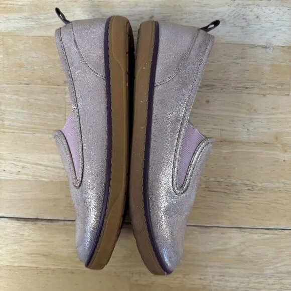 Livie &amp; Luca Ridge ECO Rose Pink Metallic Slip On Sneaker Shoes Nice Size 2 EUC