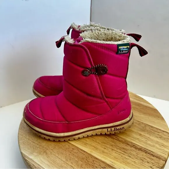 L.L. Bean Kids' Ultralight Winter Boots in Bright Pink