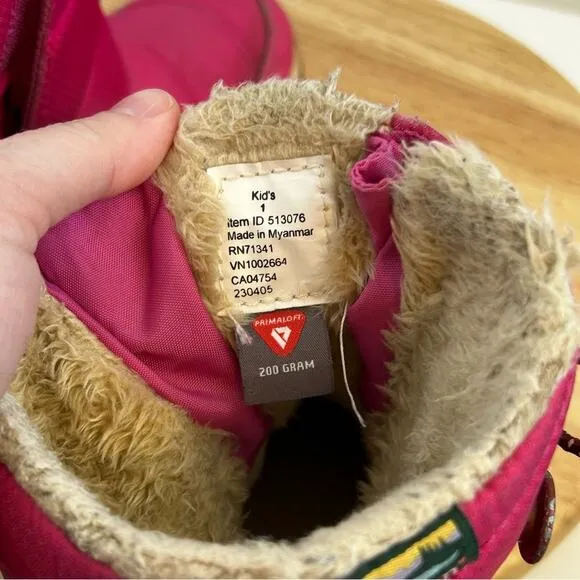 L.L. Bean Kids' Ultralight Winter Boots in Bright Pink