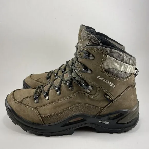 Lowa Renegade Mid GTX Hiking Boots Womens Size 8.5 Brown GoreTex Waterproof