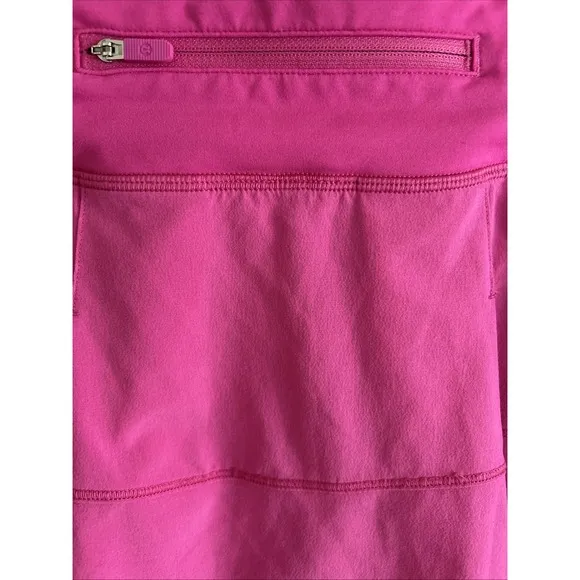 Lululemon Pace Rival Mid-Rise Tennis Skirt Sonic Pink Zip Pocket Women's Size 4