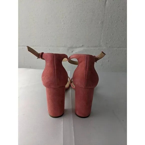 M. Gemi The Pilone Pink Suede Sandals sz 38.5 Made in Italy New