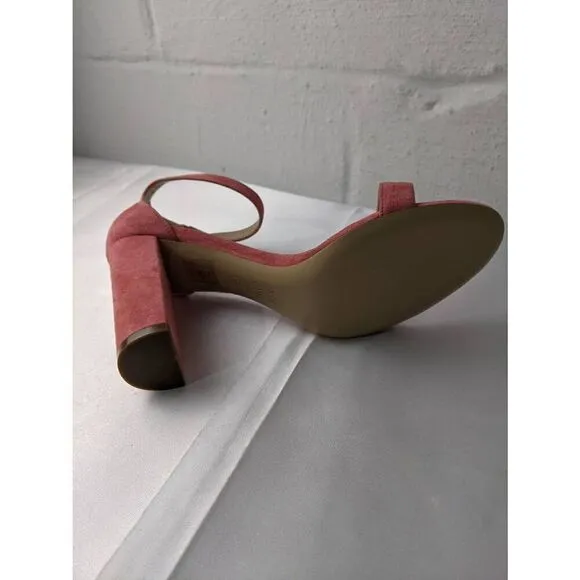 M. Gemi The Pilone Pink Suede Sandals sz 38.5 Made in Italy New
