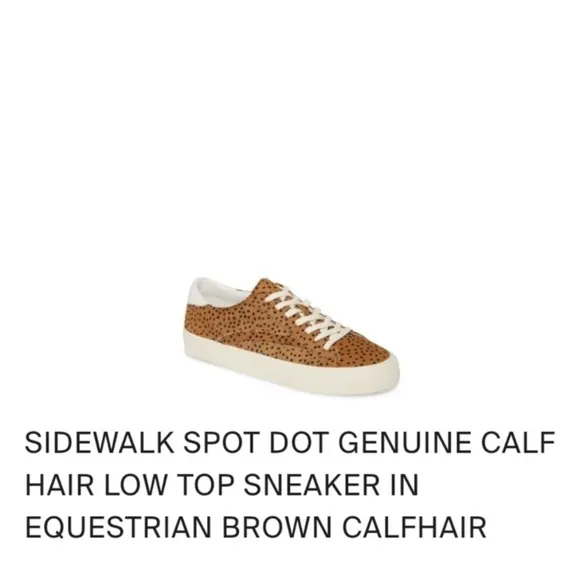 Madewell Sidewalk Low-Top Sneakers in Spotted Animal Print Calf Hair Tan