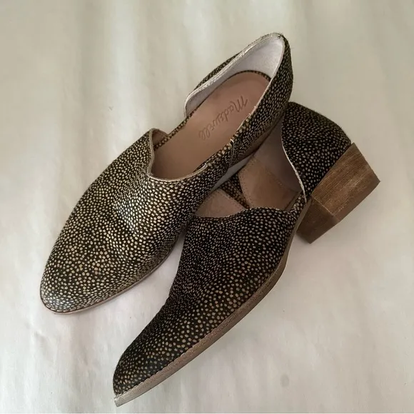 Madewell The Lucie Shoe in Spotted Calf Hair Size 8