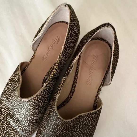 Madewell The Lucie Shoe in Spotted Calf Hair Size 8