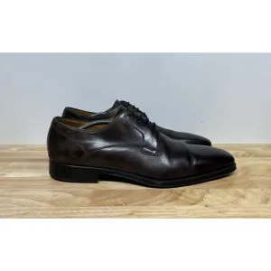 Magnanni Derby Dress Shoes Knight Plain-Toe Square Size 13 Dark Brown 23478