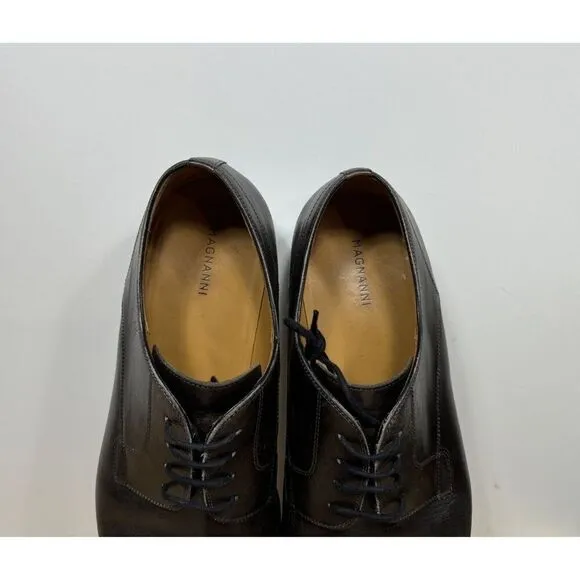 Magnanni Derby Dress Shoes Knight Plain-Toe Square Size 13 Dark Brown 23478