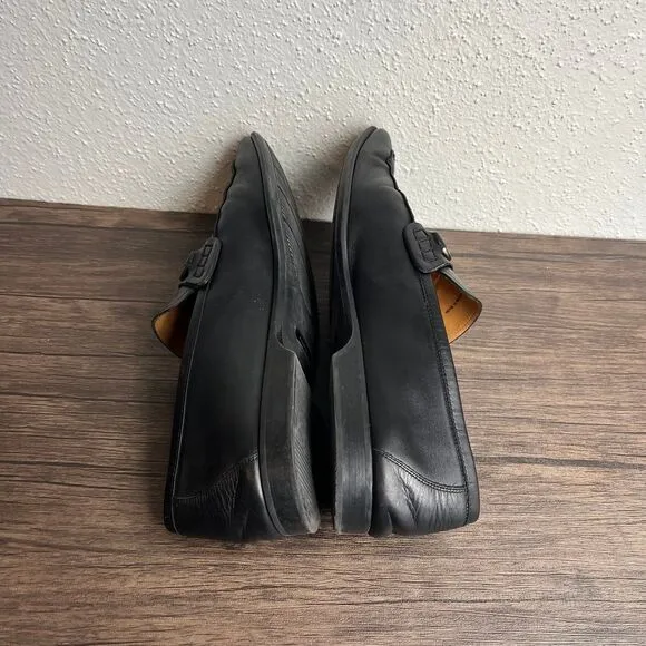 Magnanni Rafa II Bit Loafer‎ Dress Shoes Black Leather Mens Size 13 18456