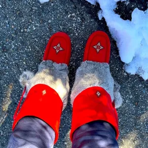 Manitobah Mukluk Rabbit Fur Snowy Owl’s Snow ❄️ and Rain Boots Red 6