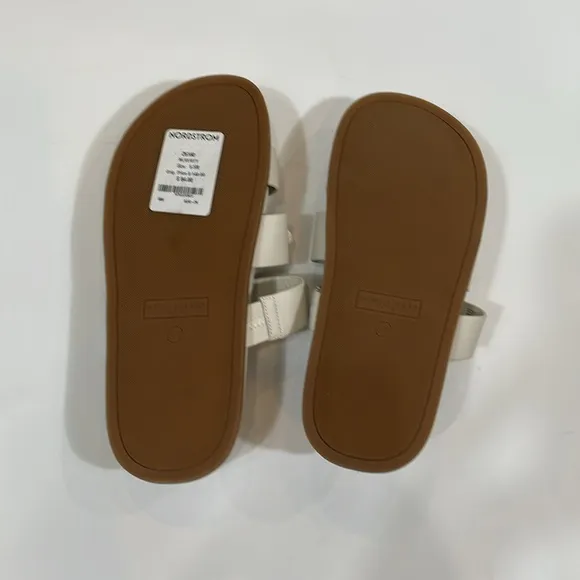 Marc Fisher Sandals Slides Size 6.5 NWT Cream And Gold