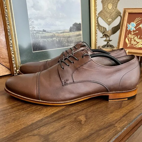 Mens ASTON GREY Ian Cap Toe Oxford Chestnut sz 13