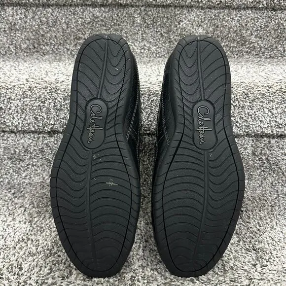 Mens Casual Black Lace up Leather Black Cole Haan Shoes - Size 12