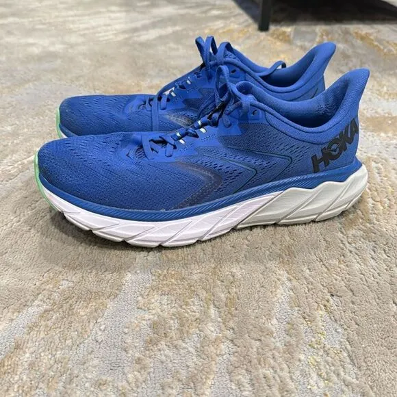 Mens HOKA One One Arahi 5 Blue Running Walking Shoes 9.5 D in GUC