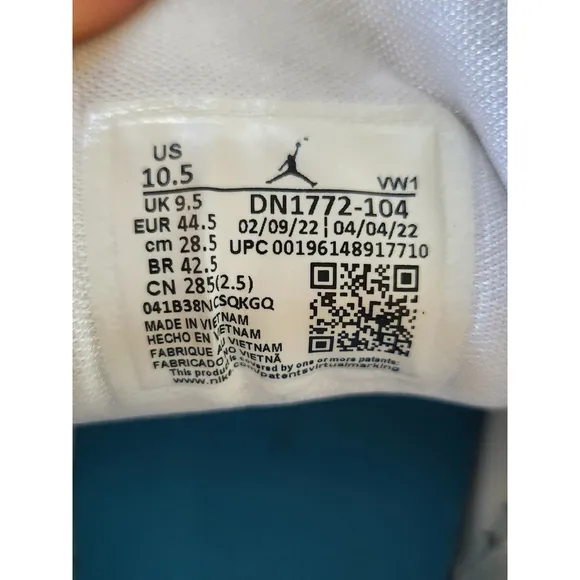 Men's Jordans Luka 1 Sneakers White and Turquoise Size 10.5