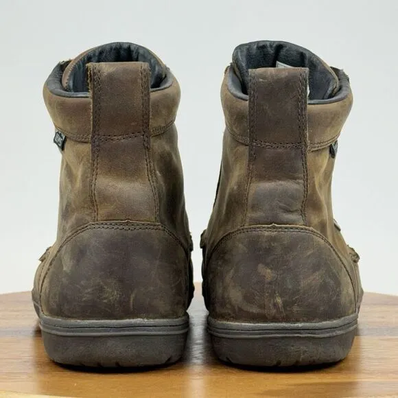 Mens Lems Boulder Summit Brown Leather Waterproof‎ Hiking Trail Boots Size 14 D