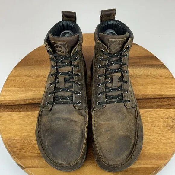Mens Lems Boulder Summit Brown Leather Waterproof‎ Hiking Trail Boots Size 14 D