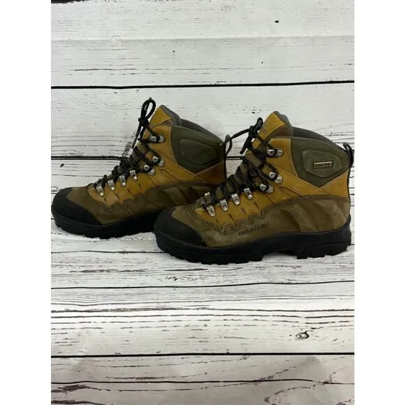 Men's Montrail Hiking Boots Size 8 Brown Green