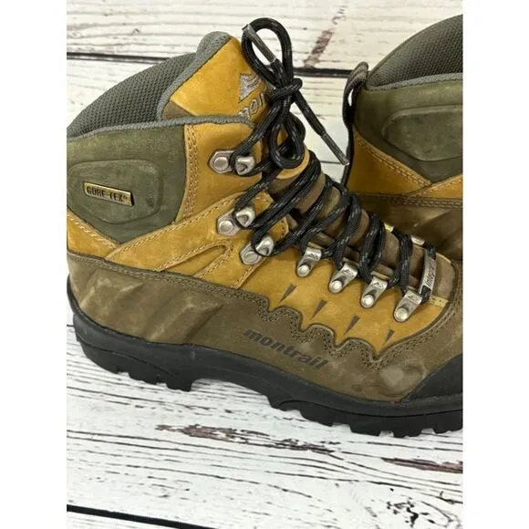 Men's Montrail Hiking Boots Size 8 Brown Green