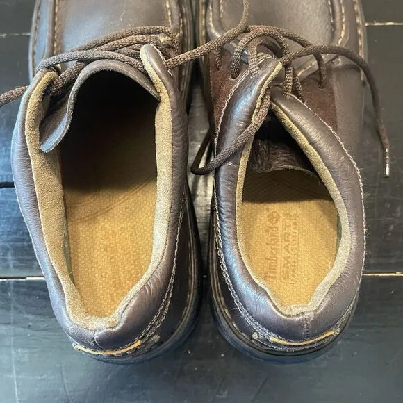 Mens Sz 9 M Timberland Leather Dress Shoes Brown Boots