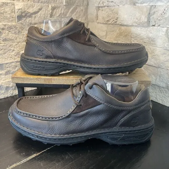 Mens Sz 9 M Timberland Leather Dress Shoes Brown Boots
