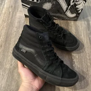 Mens Vans Sk8-Hi Triple Black Shoes Sneakers Size M7.5 W9 - Duracap