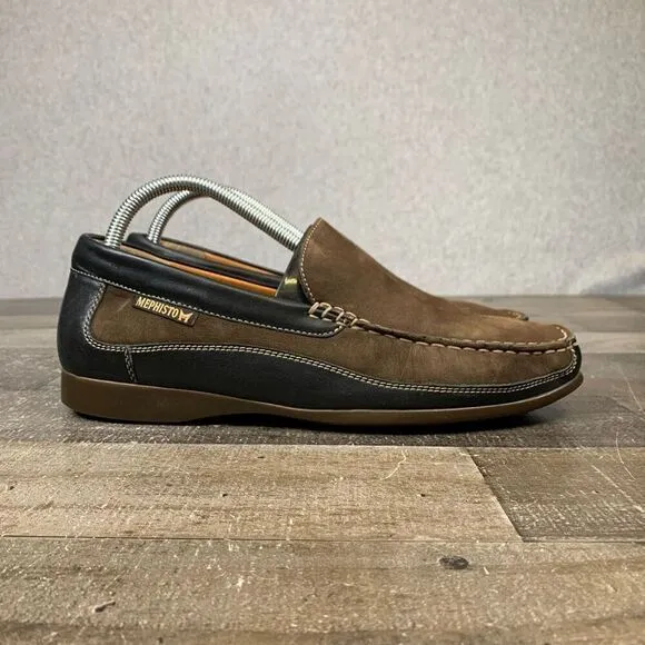 Mephisto Men’s Size 8 Baduard Suede Leather Slip On Brown Casual Nubuck Shoes