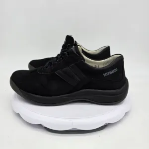 Mephisto Shoes Women 7 B Runoff Leather Walking Sneakers Black