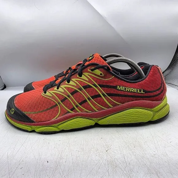 Merrell All Out Flash Molten Lava Mens 11 Red Athletic Shoes Walking Running