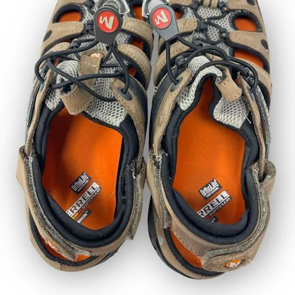 Merrell Chameleon Brown Cargo Kangaroo Sandals Men’s Size 13 Flawed