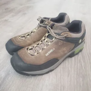 Merrell Col Bungee Cord Mid Waterproof Hiking Boots Brown Men's Size 13 J50207
